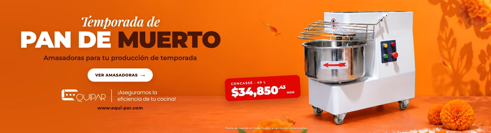 Pan de muerto — Amasadoras Concassé 40 L