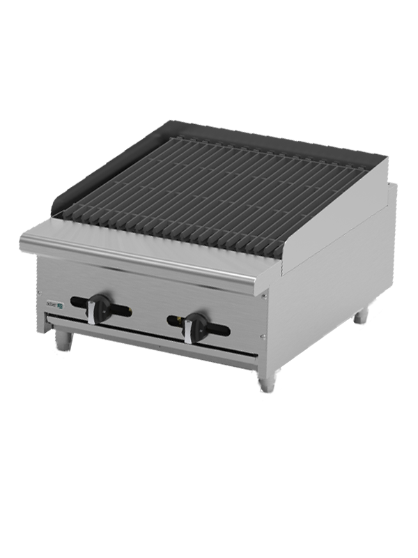 ASADOR DE PIEDRA VOLCANICA A GAS CON SERCHA PERIMETRAL ASBER AECRB-24