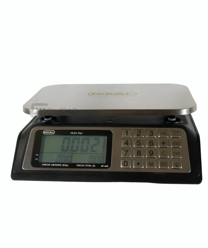 BASCULA COMERCIAL PLATINO "A PRUEBA DE AGUA"  CAP. 40KG A 2GR NOVAL NP-A02