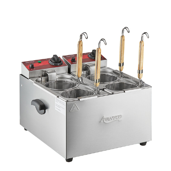 COCEDOR DE PASTA ELECTRICA DE 2 SECCIONES 2 GALONES / 8 LITROS AVANTCO PC102