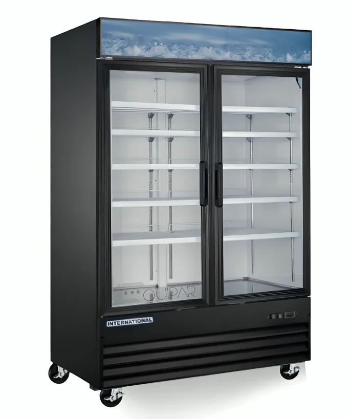 CONGELADOR VERTICAL 36 FT³ / 2 PUERTAS DE CRISTAL INTERNATIONAL INT/CV-2PV-AI