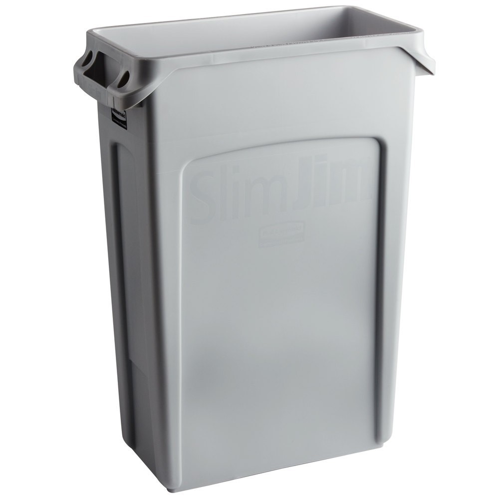 CONTENEDOR DE BASURA SLIM JIM GRAY DE 87.1 L RUBBERMAID FG354060GRAY