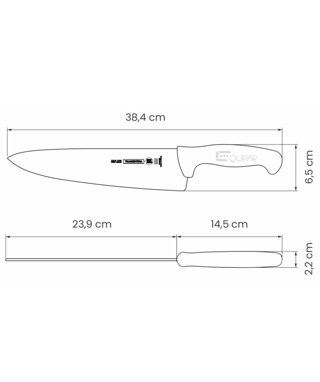 CUCHILLO CHEF 10" VERDE TRAMONTINA 24609020