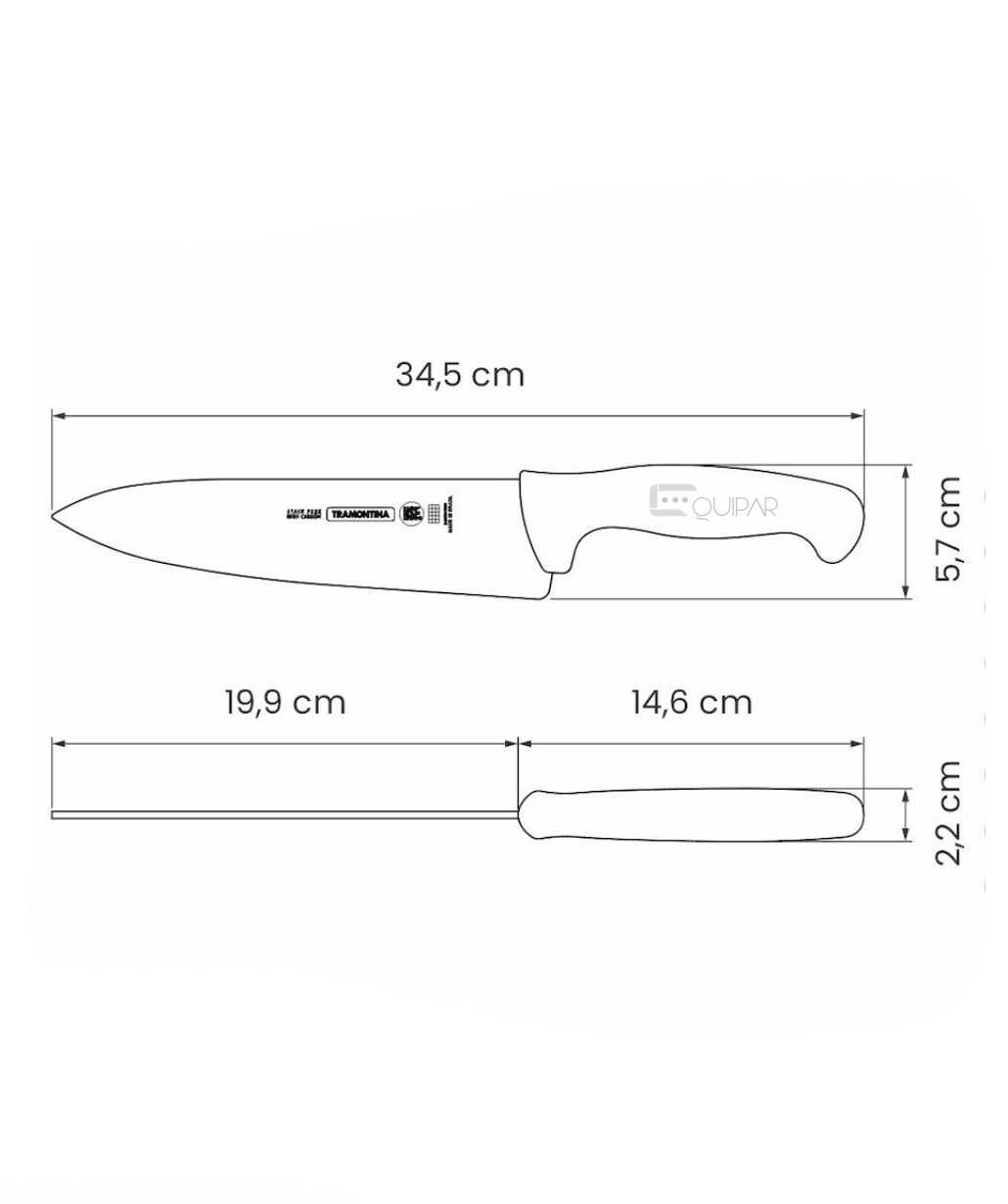 CUCHILLO CHEF 8"  ROJO TRAMONTINA 24609078