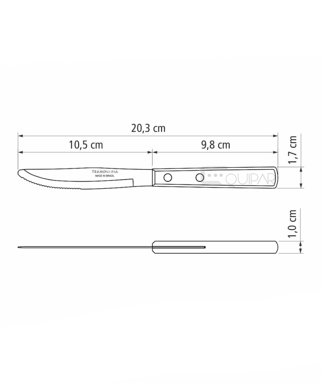 CUCHILLO MESA 4" POLYWOOD ROJO TRAMONTINA 21101474