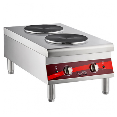 PARRILLA ELECTRICA 2 QUEMADORES DE ENCIMERA ESTILO FRANCES AVANTCO CER-200