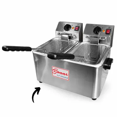 FREIDORA ELECTRICA DE MESA 2 CANASTILLAS DE 4 LTS C/U CONCASSE EFREF2X4E