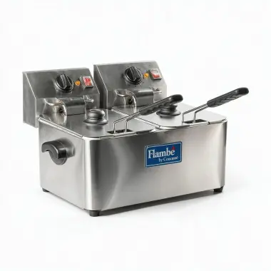 FREIDORA ELECTRICA DE MESA 2 CANASTILLAS DE 4 LTS C/U CONCASSE EFREF2X4E