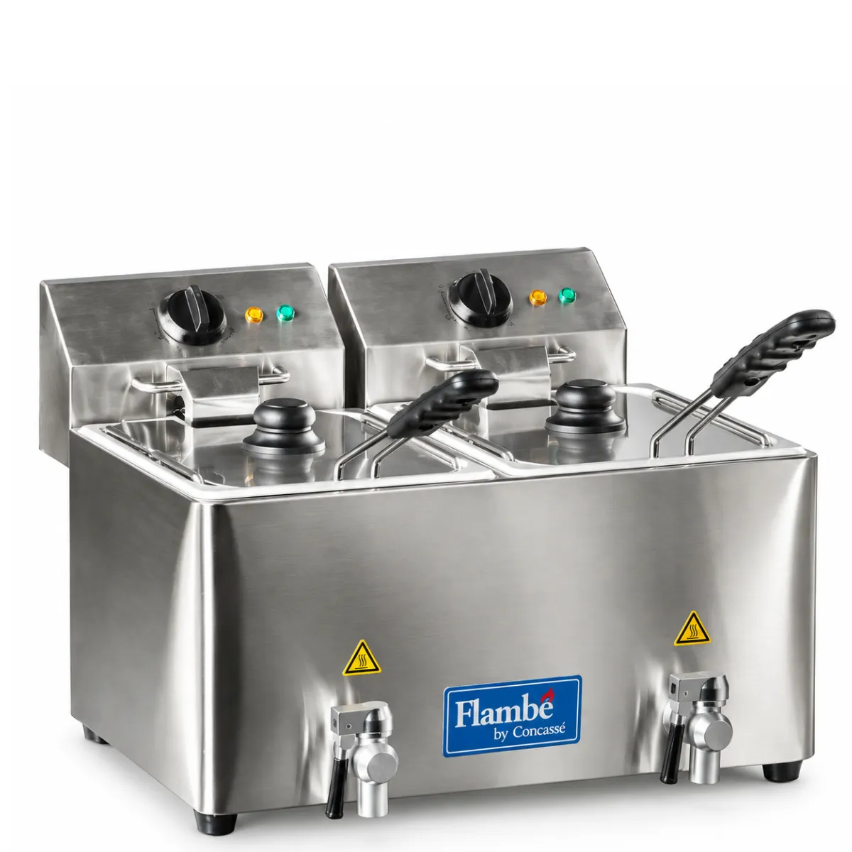 FREIDORA ELECTRICA DE MESA 2 CANASTILLAS DE 8 LTS C/U CONCASSE EFREF2X8E