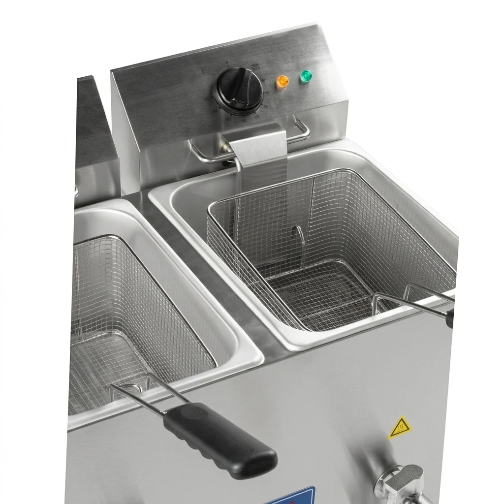 FREIDORA ELECTRICA DE MESA 2 CANASTILLAS DE 8 LTS C/U CONCASSE EFREF2X8E