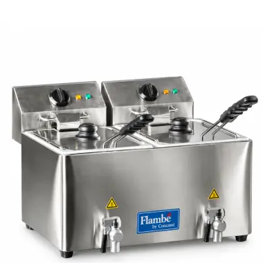 FREIDORA ELECTRICA DE MESA 2 CANASTILLAS DE 8 LTS C/U CONCASSE EFREF2X8E