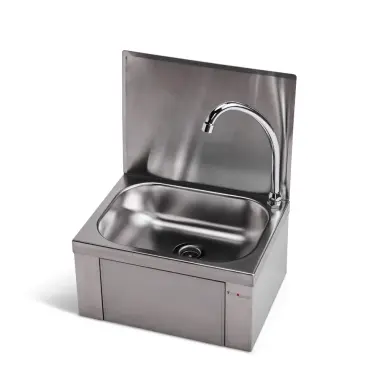 LAVAMANOS A PARED A.INOX CON VALVULA DE RODILLA TEKNIKITCHEN SPKHWLP