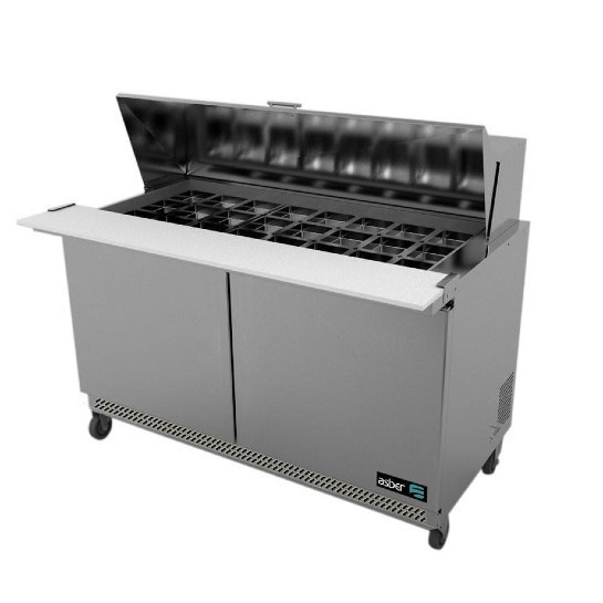 MESA REFRIGERADA DE PREPARACION MEGA TOP-NEO SERIES CAP. 16.8 FT³  / 2 PUERTAS ASBER APTM-60-24 HC