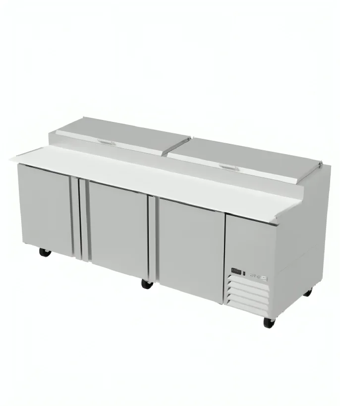 MESA REFRIGERADA DE PREPARACION - PIZZAS PREMIUM LINE CAP. 30.2 FT³ / 3 PUERTAS ASBER APTP-93 P HC