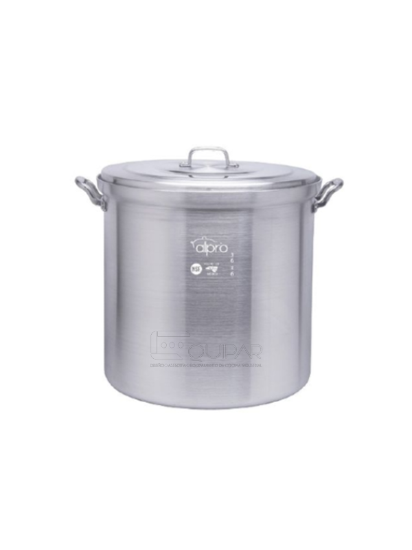 OLLA 32 CM CON TAPA CAP. 28 L SILVER GOURMET [NSF]  ALPRO 3632