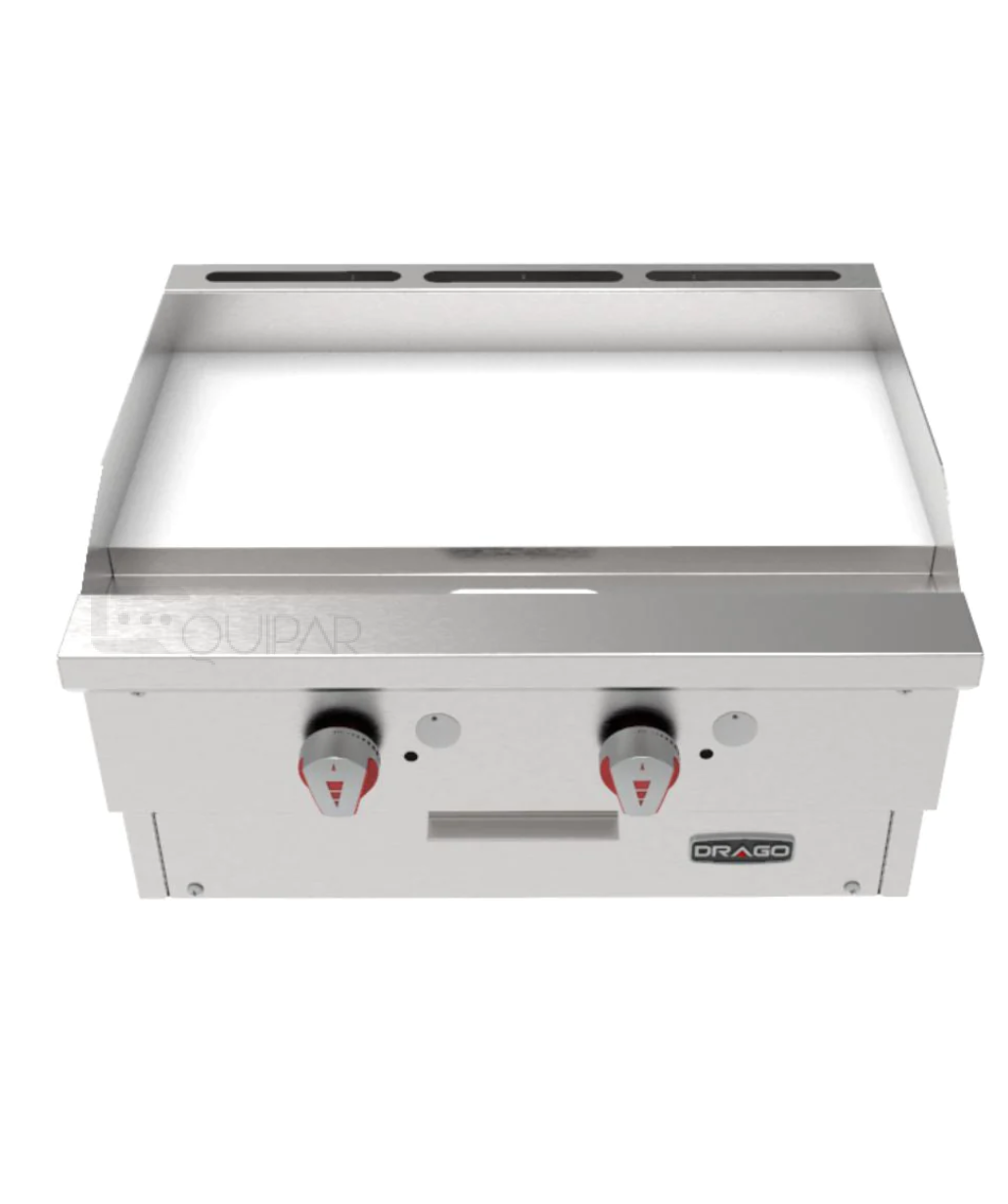 PLANCHA 2 QUEMADORES DRAGO PG-2 SLIM