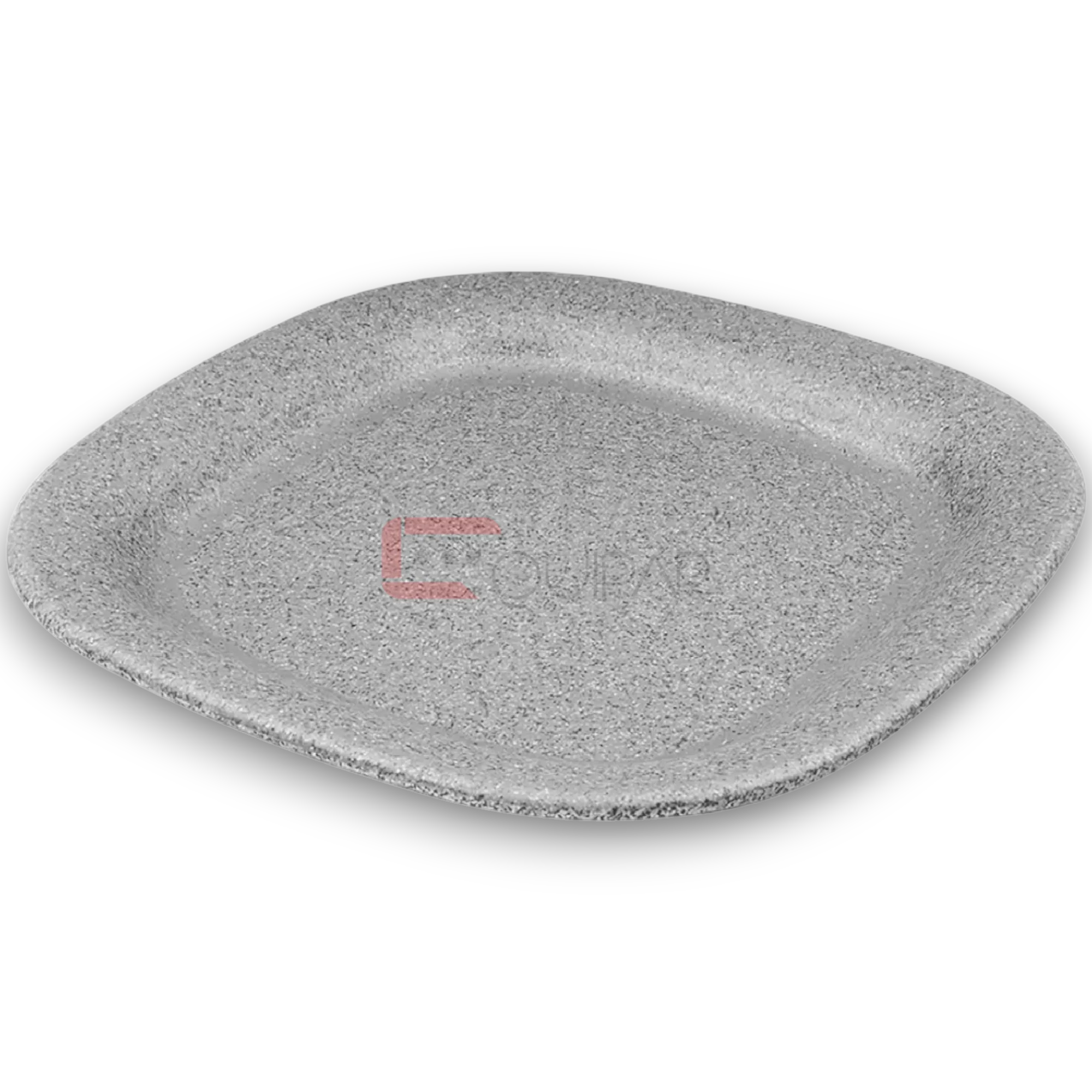 PLATO CUADRADO RIM PREMIUM MELAMINA GRIS DE 25.9*2 CM CONCASSE MCPLMCRP26G