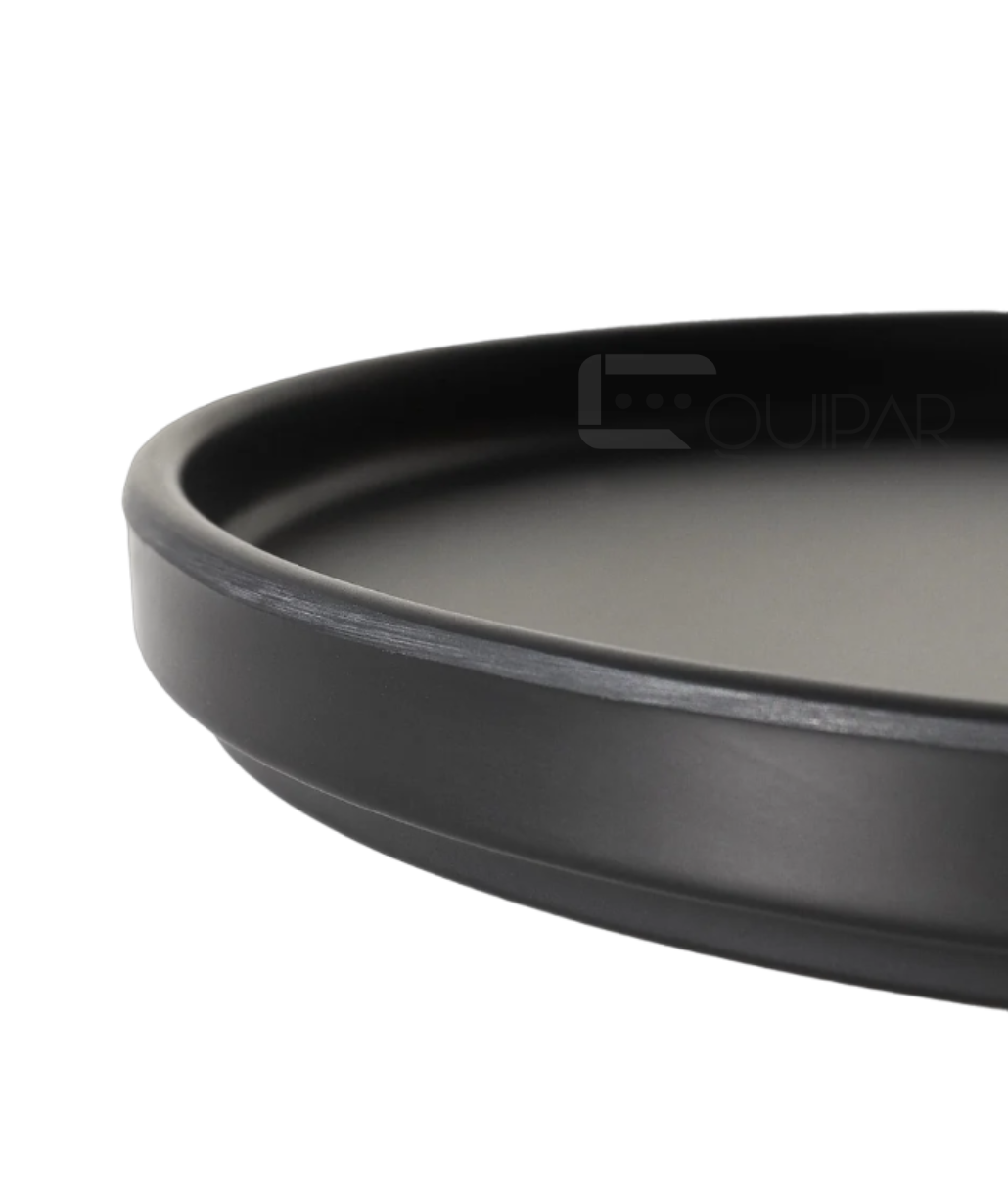 PLATO MELAMINA DE LUJO COLOR NEGRO 23 CMS CONCASSE MCPLMRL23N
