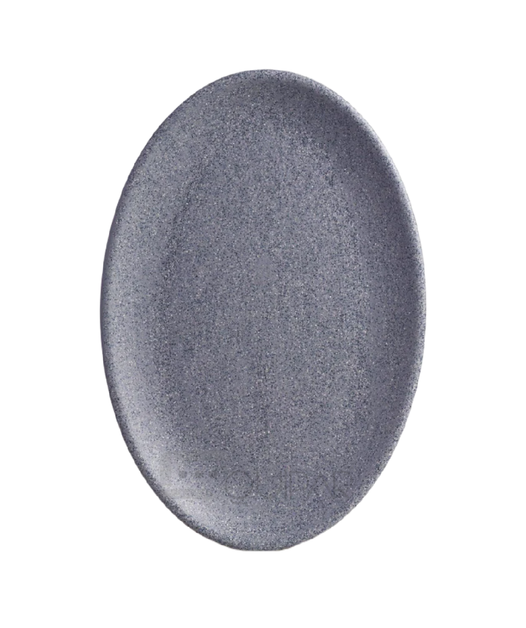 PLATO OVALADO 35 CM MELAMINA GRIS CONCASSE MCPLMOL35G