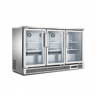 REFRIGERADOR CONTRA BARRA DE 3 PUERTAS DE CRISTAL MIGSA SG380