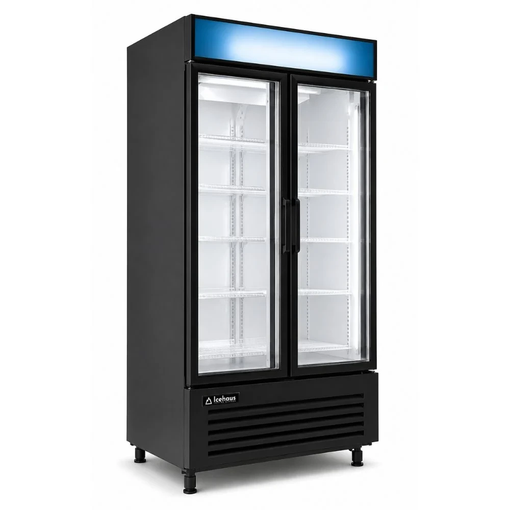 REFRIGERADOR VERTICAL 2 PUERTAS CRISTAL 34 FT³ ICEHAUS RVC-2PC-950